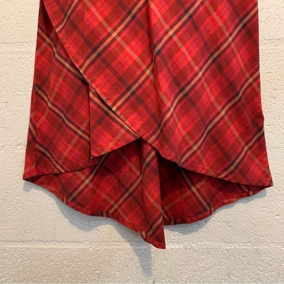 Patagonia Red Plaid asymmetrical Dress 8 - Picture 3 of 6